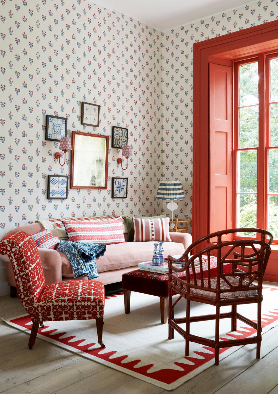 Paint window frames a bold accent shade