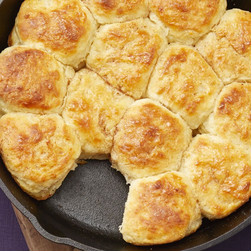 skillet biscuits with cinnamon honey butter