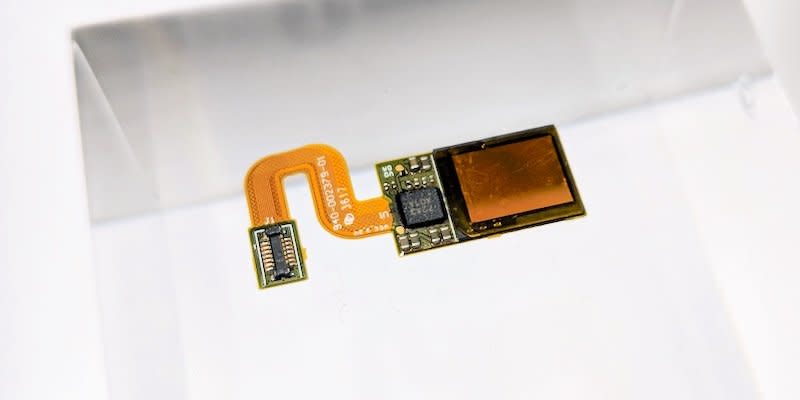 synaptics fingerprint sensor hides underneath display