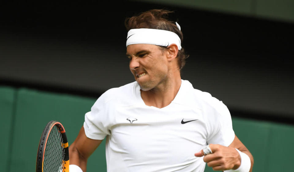 Rafael Nadal at Wimbledon Credit: PA Images