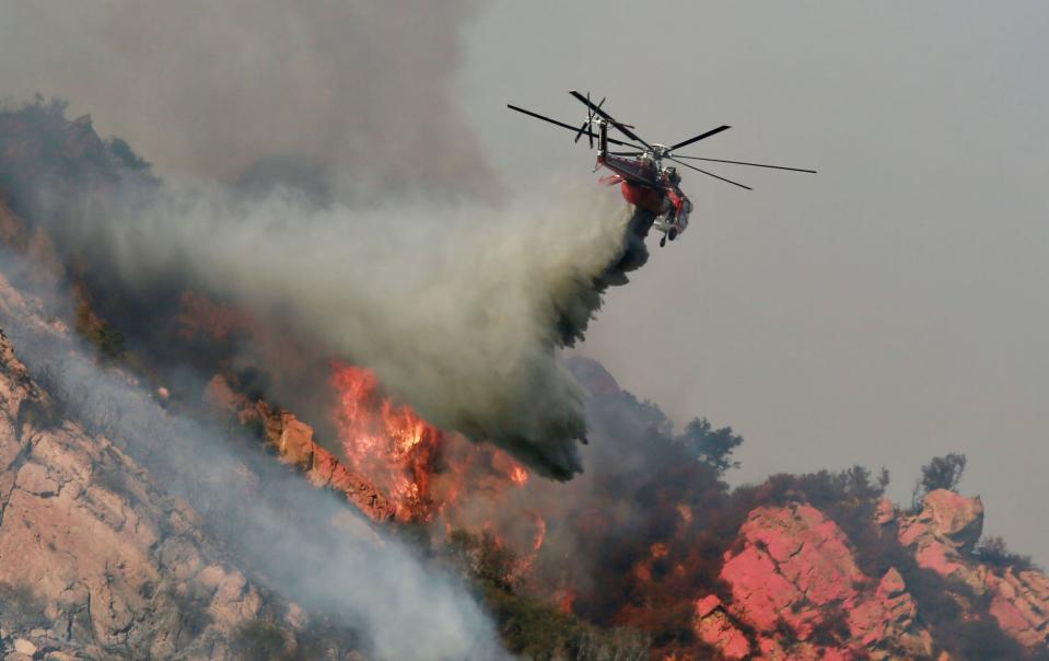 woolsey fire flames from above