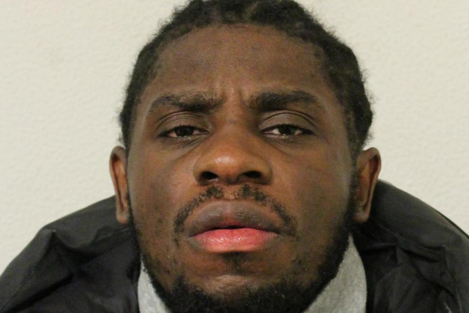 Nsimba Malungo was jailed for three years after driving his car at and injuring a police officer in Ilford