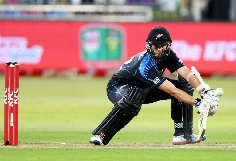 New Zealand's Kane Williamson bats during a T20 match against South Africa on August 14, 2015 in Durban, South Africa