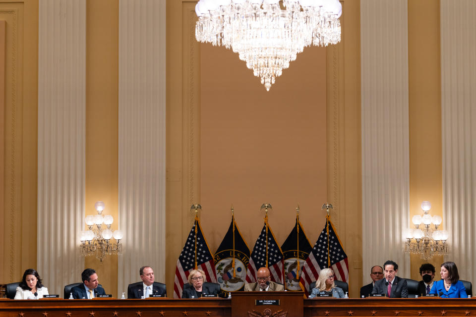 Rep. Jamie Raskin, D-Md., speaks at a meeting of the House Jan. 6 committee.