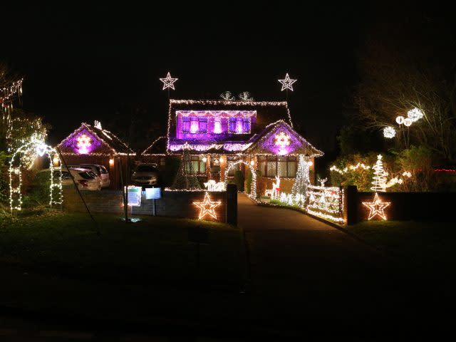 Lights on Hill Farm Road, Marlow Bottom, Bucks 