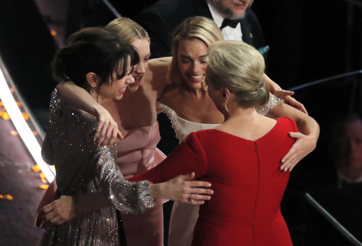 Group hug (Credit: Reuters/Lucas Jackson)