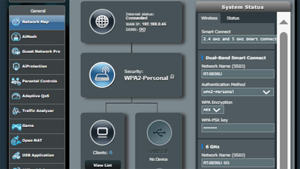 Asus RT-BE96U app screenshot