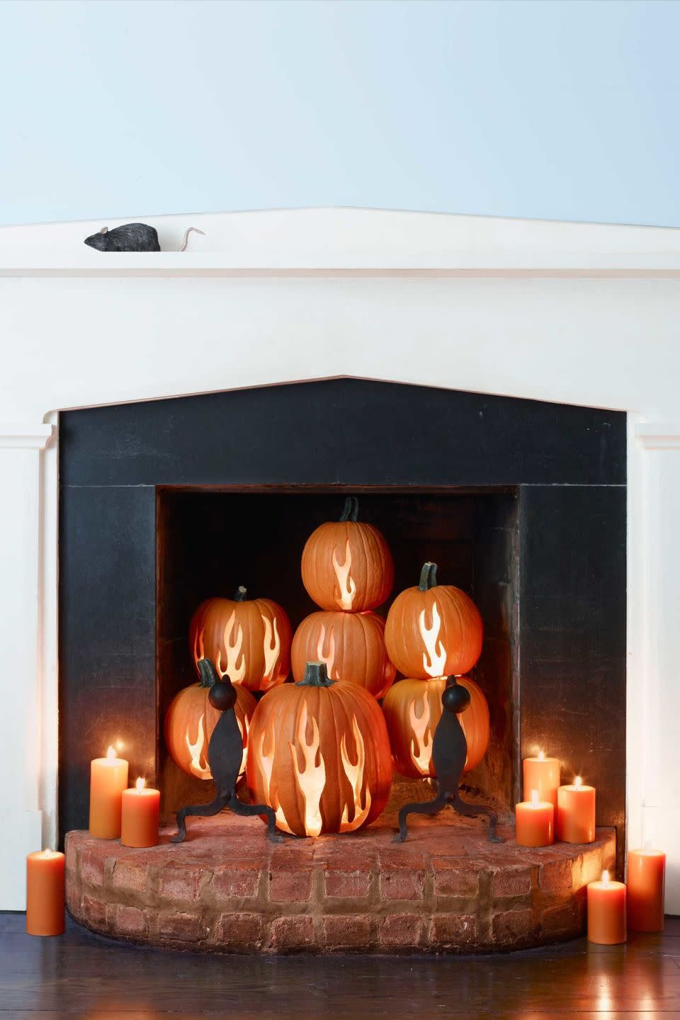 Pumpkin Fireplace