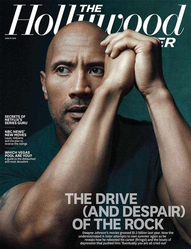 the rock covers the hollywood reporter july 2014.