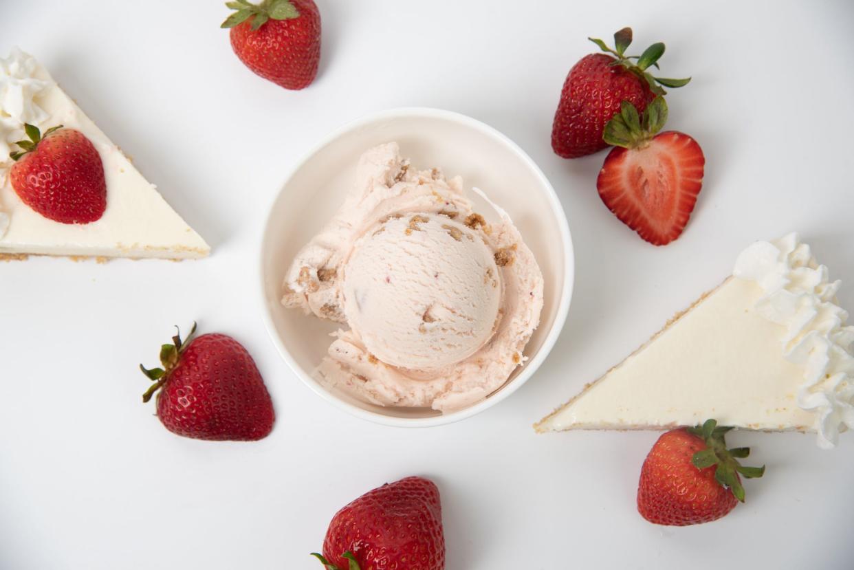 Graeter's Ice Cream is releasing Strawberry Cheesecake, the first of five bonus flavors to be released this year. Each bonus flavor is available for a limited time only.