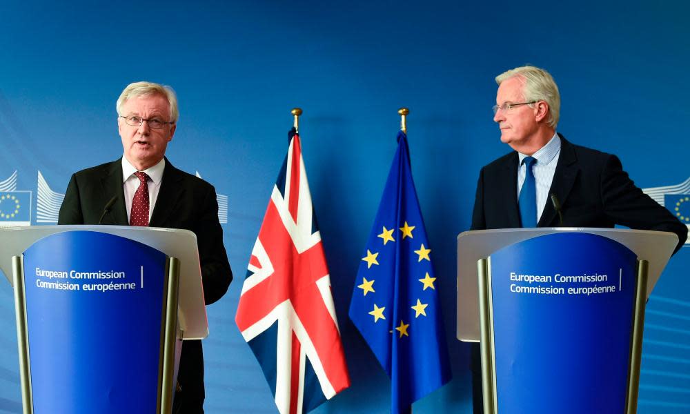 David Davis and Michel Barnier