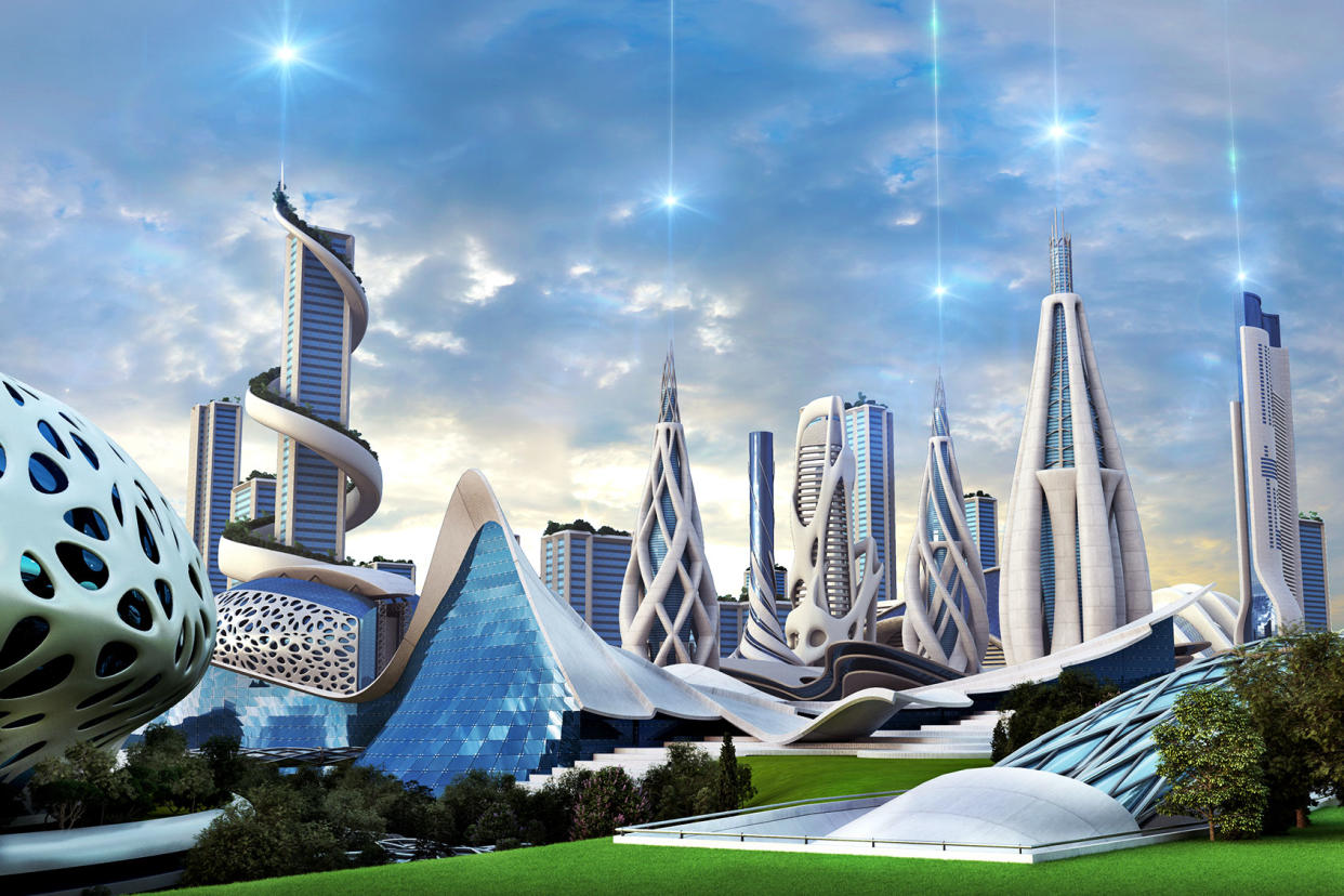 Futuristic city with an organic architecture Getty Images/3000ad