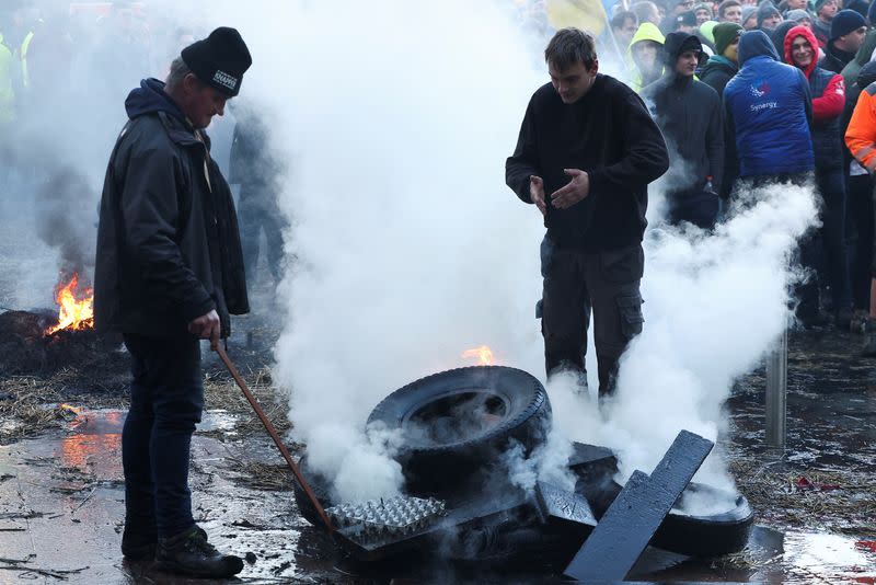 Farmers protest in Brussels