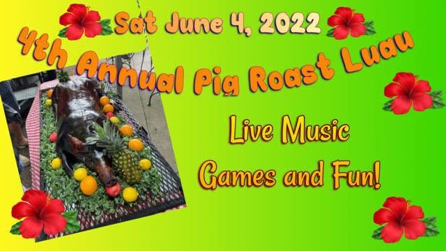 The Rebel Bar and Grill will host its fourth annual Pig Roast Luau starting at 3 p.m. Saturday, with live music, lawn games and great food.