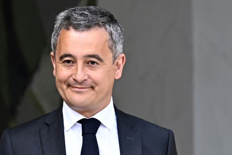 Le ministre de l'Intérieur Gérald Darmanin à la sortie de l'Elysée, le 12 juin 2024 à Paris (JULIEN DE ROSA)