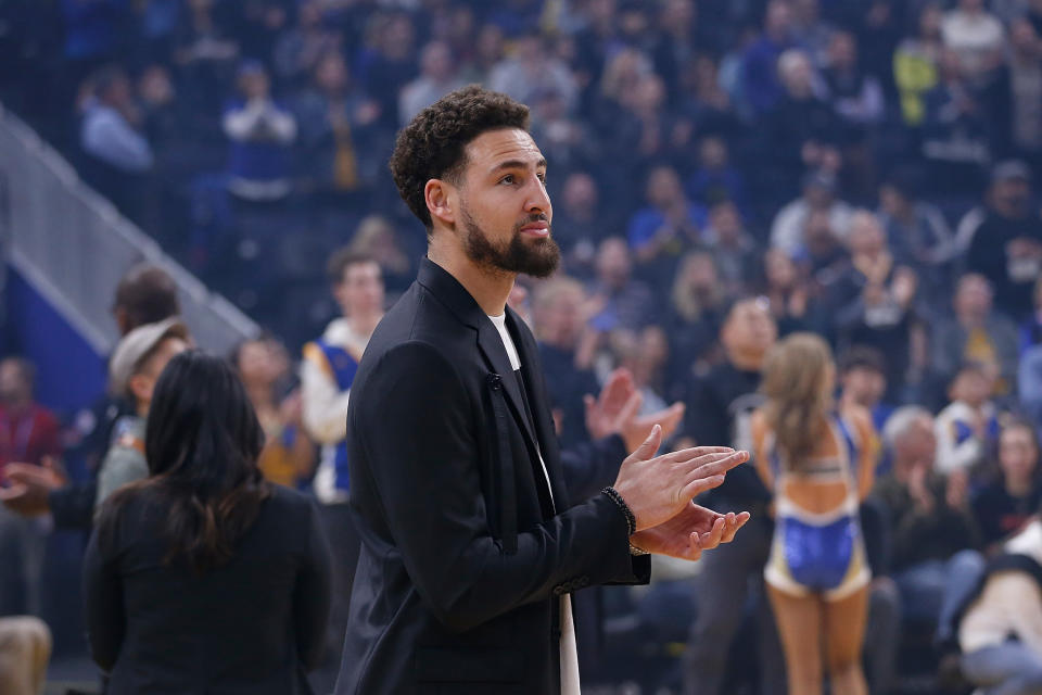 Warriors star Klay Thompson will be re-evaluated during the All-Star break next month  after tearing his ACL during the Finals last summer.