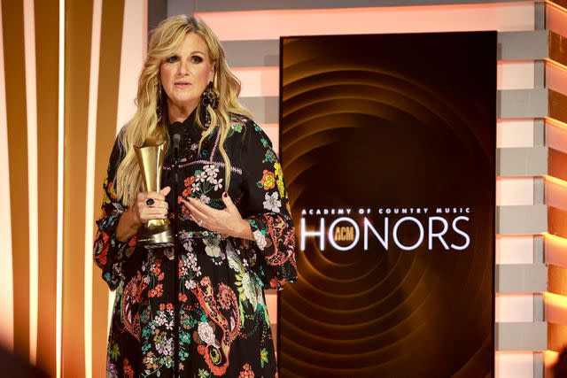 <p>Jason Kempin/Getty </p> Trisha Yearwood at the ACM Honors in Nashville on Aug. 21, 2024