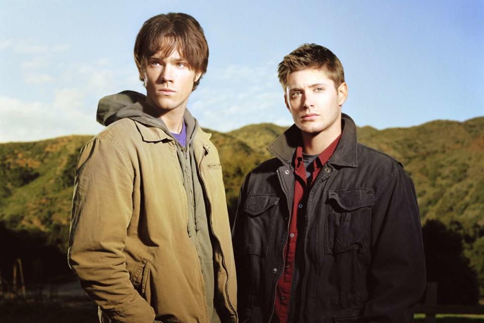 <p>Everett</p> Jared Padalecki and Jensen Ackles on Supernatural in 2005