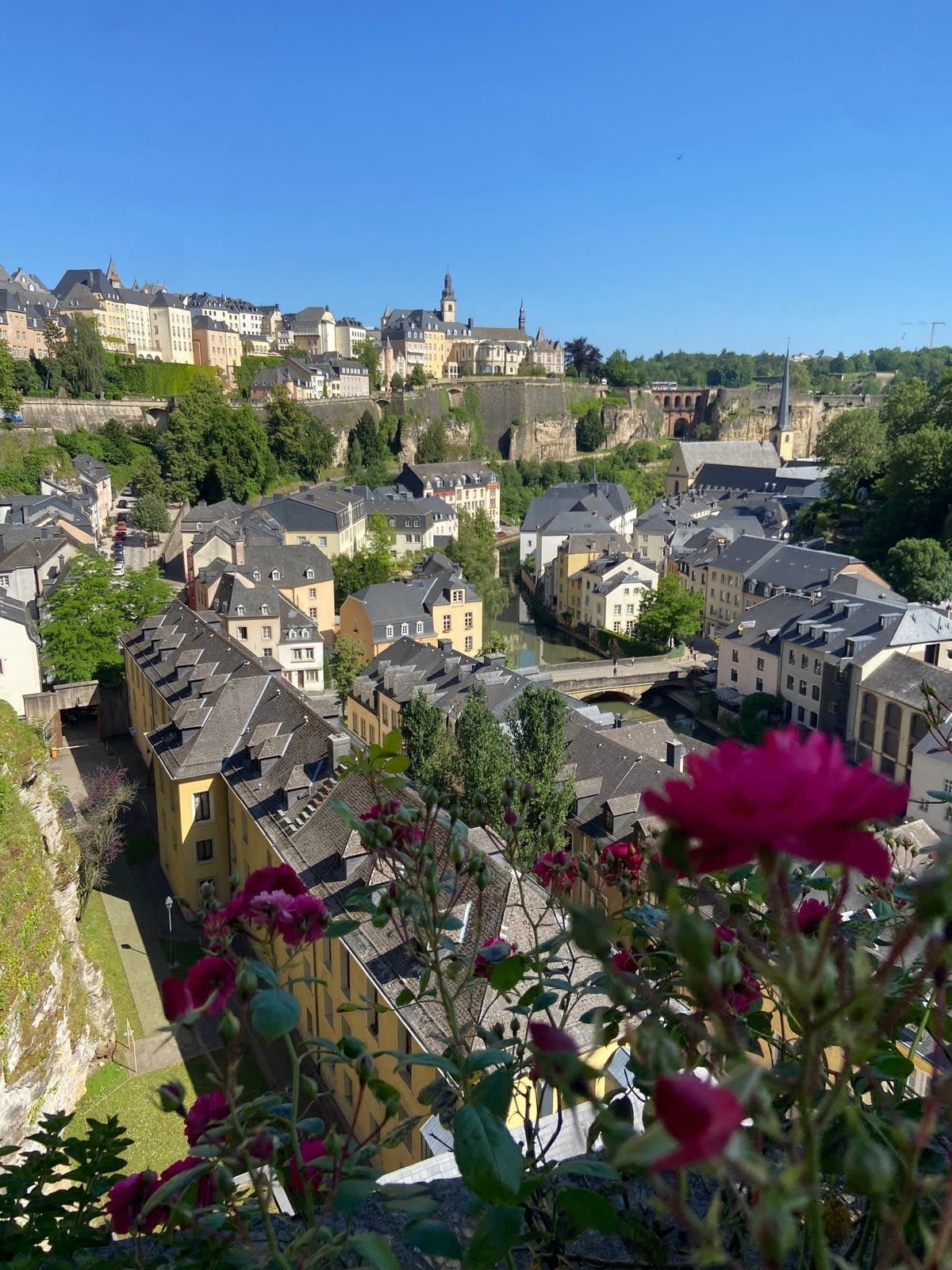 Luxembourg City and the lower Grund district below (Matt Hryciw)