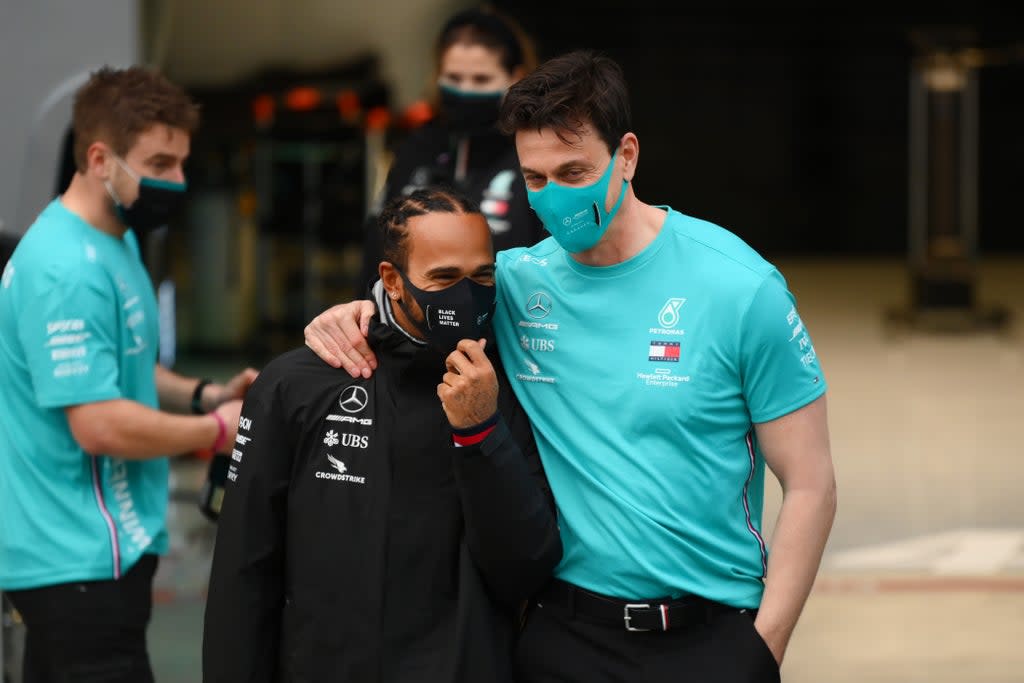 Lewis Hamilton and Toto Wolff  (Getty Images)