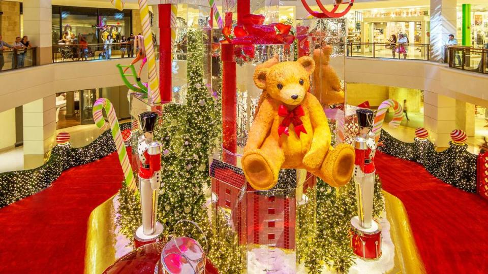 File photo of a Santa display at Aventura Mall.