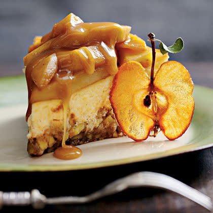 Caramel Apple-Brownie Cheesecake