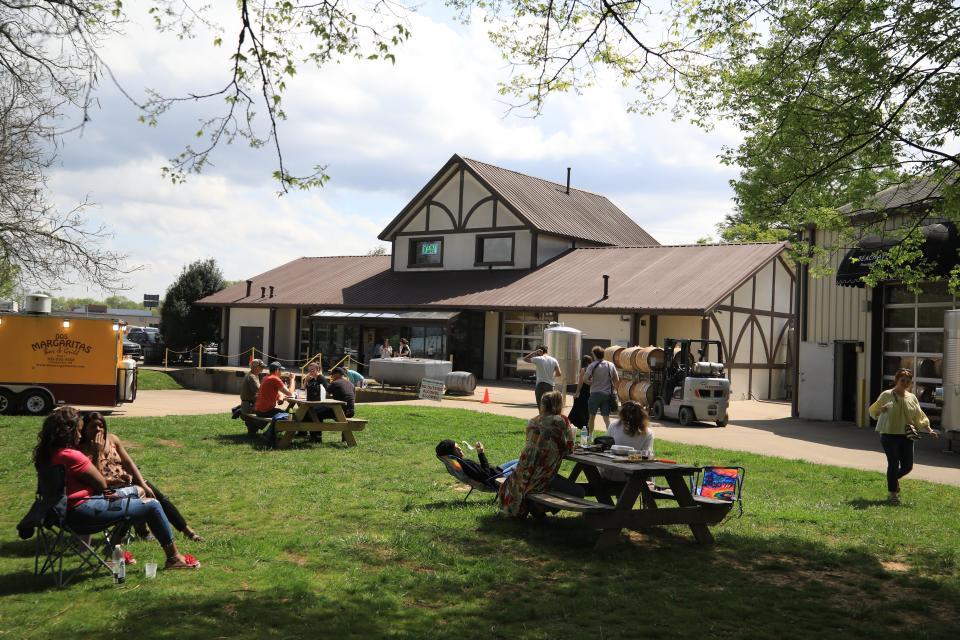 More than 100 people attended the solar eclipse watch party at Beachaven Vineyards & Winery in Clarksville, Tenn. on April 8, 2024.