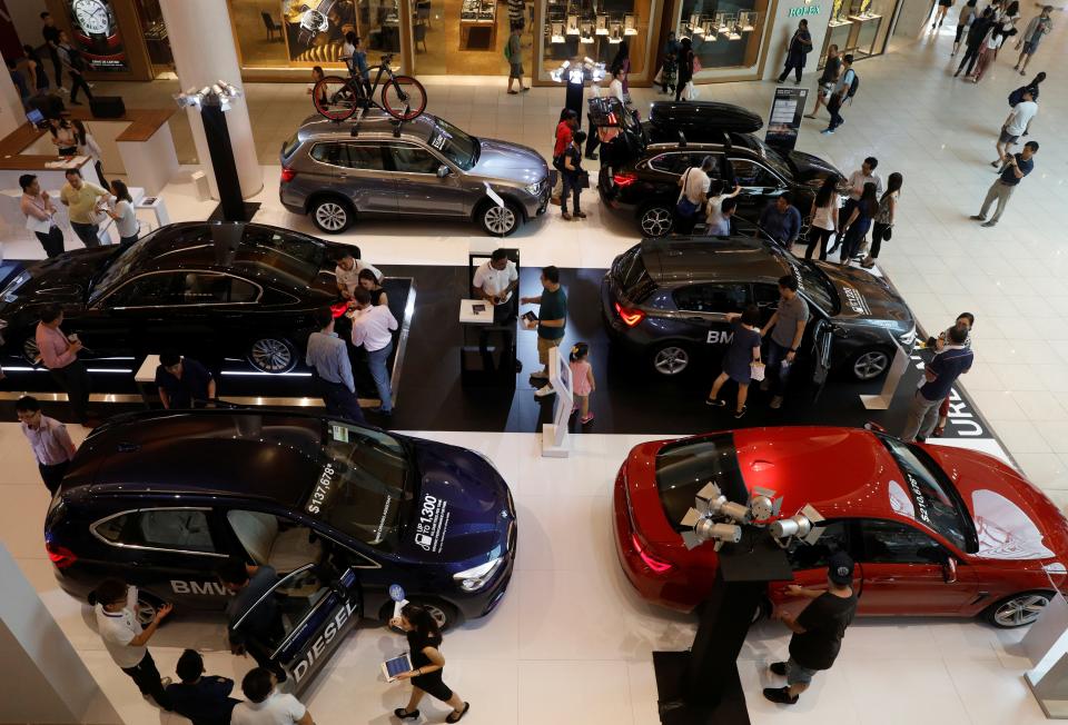 Demand for cars is almost always high in Singapore. These BMW family cars cost around $103,000 in 2017.