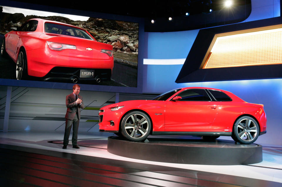 Of all the concept vehicles coming to the Detroit auto show this year, these two from Chevrolet will be the most divisive. They're either a savvy marketing move or a return to the worst bad habits of old General Motors. Chevy says the pair of compact hatchback coupes — dubbed Code 130R and Tru 140S — are marketing studies that GM will research with young buyers. Both are powered by a 150-hp turbo 1.4-liter engine that could reach close to 40 mpg. The Tru 140S draws from the Cruze parts bin and drives its front wheels; the Code 130R is rear-wheel-drive.