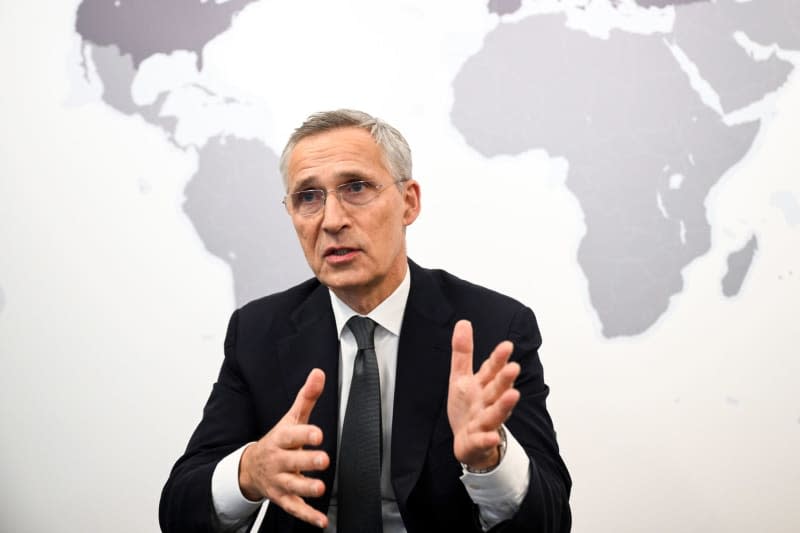 Jens Stoltenberg, Nato Secretary General, answers questions at Nato headquarters during an interview with the German Press Agency dpa. Federico Gambarini/dpa