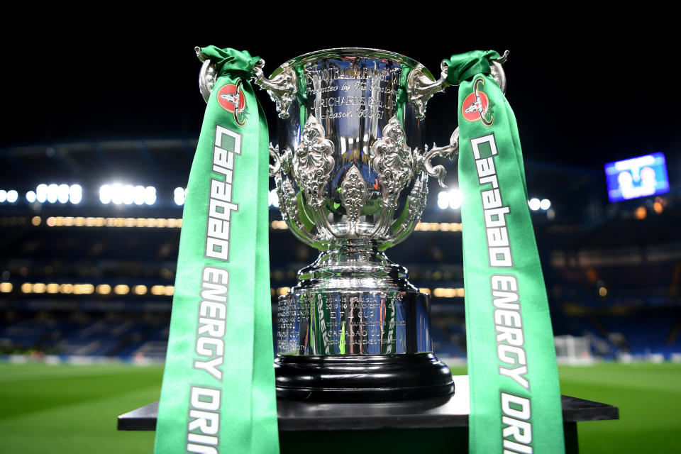 The Carabao Cup. (Photo by Michael Regan/Getty Images)