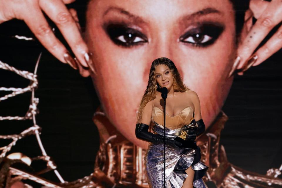 Beyonce’s four Grammys gave her a record total of 32 awards, one more than the Hungarian-British conductor Georg Solti  (Getty Images)