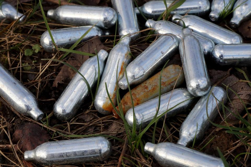 Nitrous oxide cannisters (Gareth Fuller/PA) (PA Archive)