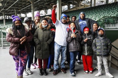 Lost Boyz Inc. Presented the Laureus Sport for Good Award at Wrigley Field with Olympic Gold Medalist &amp; Laureus Academy Member Missy Franklin