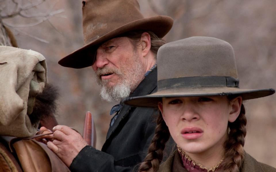 Jeff Bridges and Hailee Steinfeld in the Coen brothers' True Grit