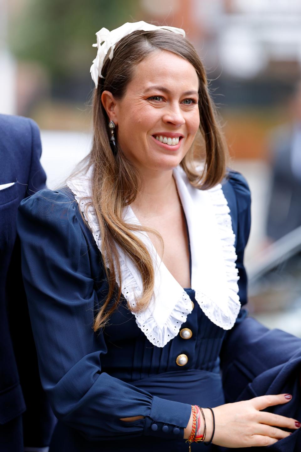 Princess Nina of Greece attends a Memorial Service for King Constantine of the Hellenes at St. Sophia's Greek Orthodox Cathedral on February 28, 2024 in London.