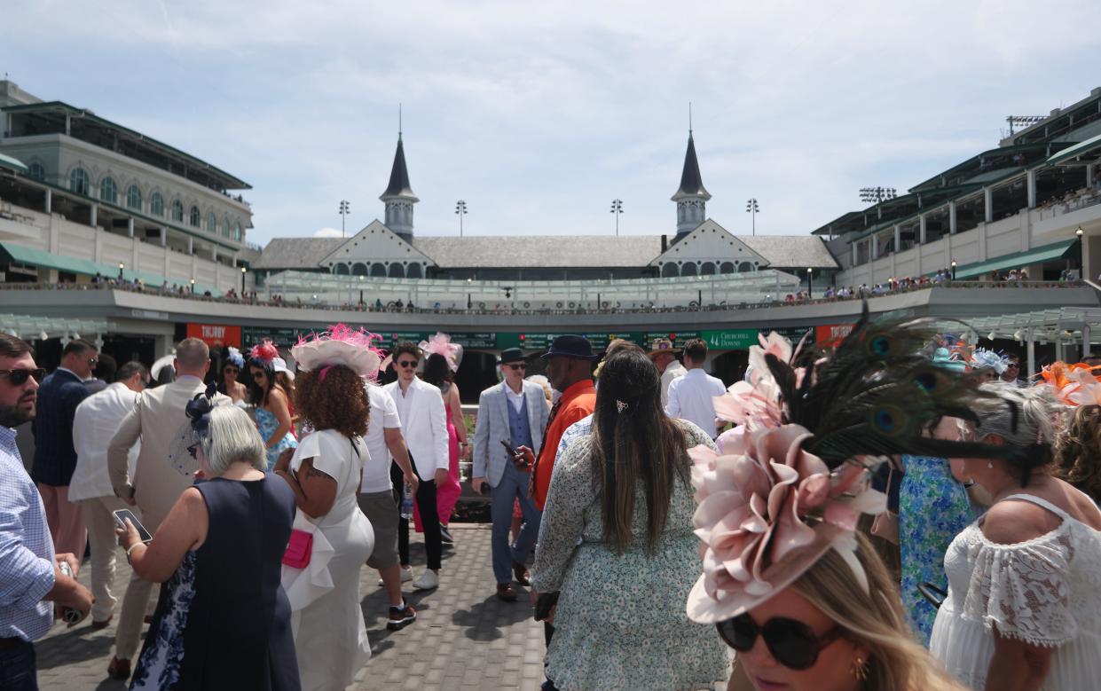 People in the Paddock area at this years Thurby at Churchill Downs. 
May 2, 2024