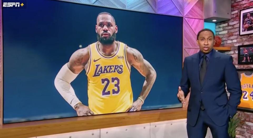 Stephan A. Smith speaks on LeBron James and COVID-19 vaccine Photo: ESPN+ screenshot