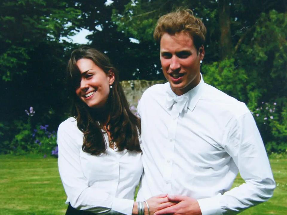 Prince William and Kate Middleton in university.