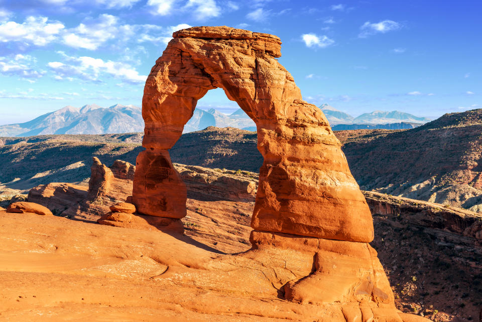 Sunset at famous Delicate Arch, Utah, USA