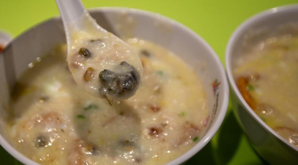 Botak Cantonese Porridge - century egg