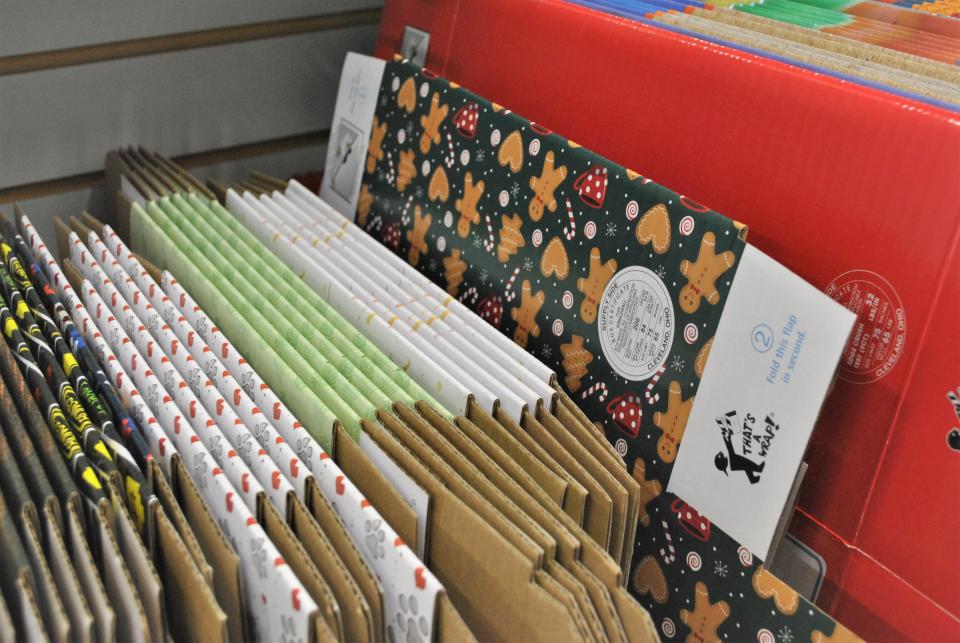 Postal Stop in west Eugene offers holiday-themed boxes for people shipping gifts.