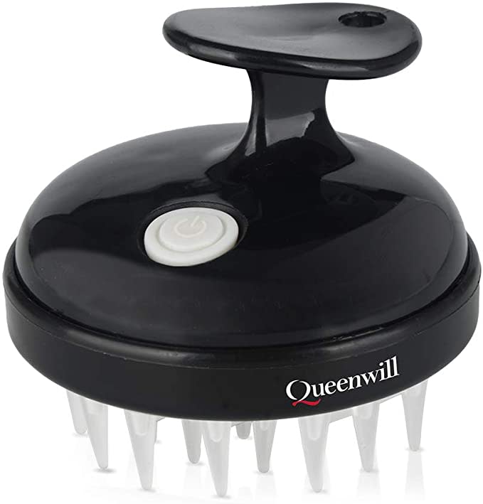 Queenwill Electric Handheld Scalp Massager in blak