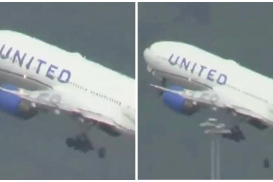 Avión de United Airlines pierde una llanta durante el despegue y aterriza de emergencia en Los Ángeles