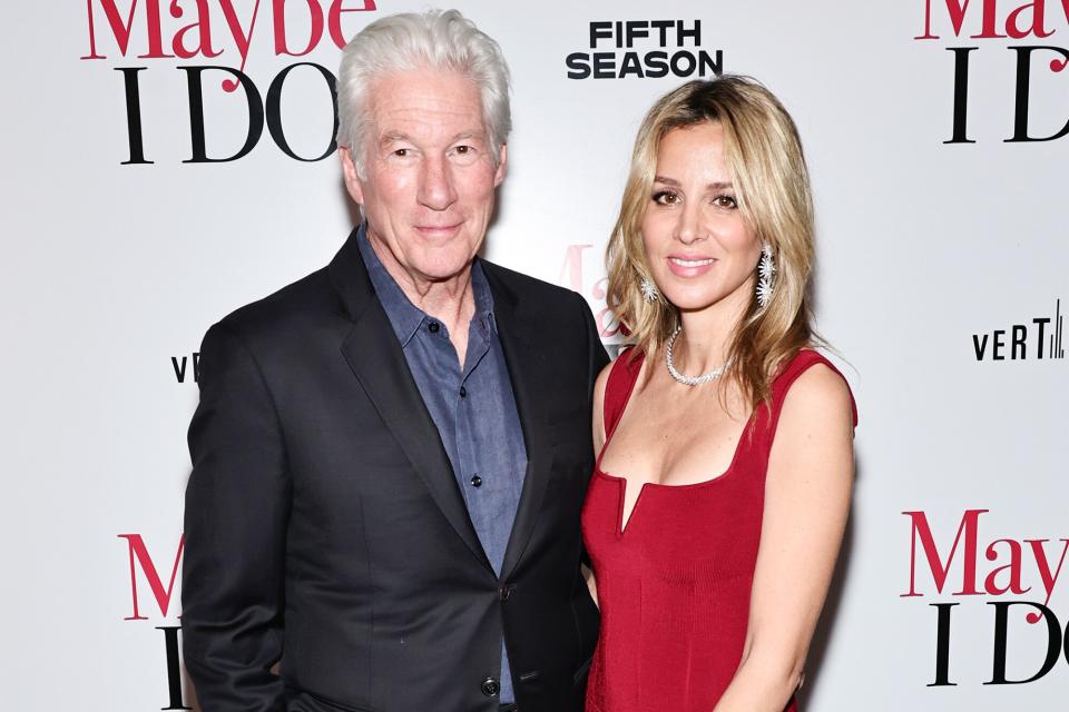 Richard Gere and Alejandra Silva attend a special screening of &quot;Maybe I Do&quot; hosted by Fifth Season and Vertical at Crosby Street Hotel on January 17, 2023 in New York City