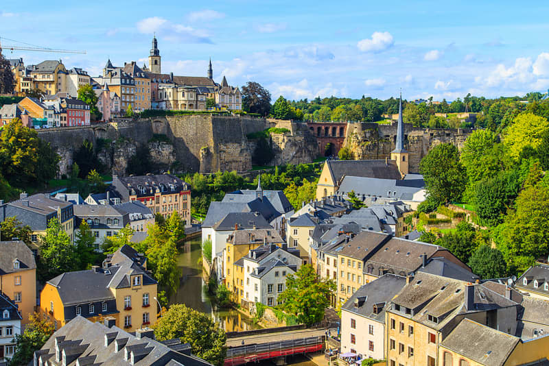 A panorama of Luxembourg old town