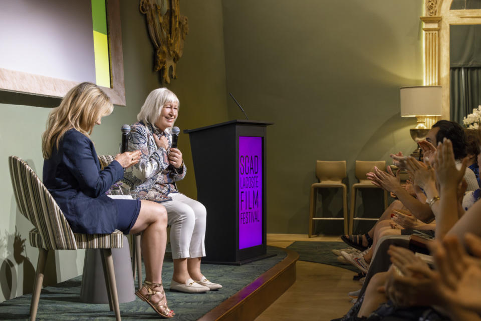 Yates during her masterclass at the <em>2024 SCAD Lacoste Film Festival.</em><p>Photo: Courtesy of SCAD</p>