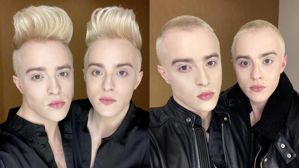 Jedward recently shaved their heads in honour of their mother. (Instagram)