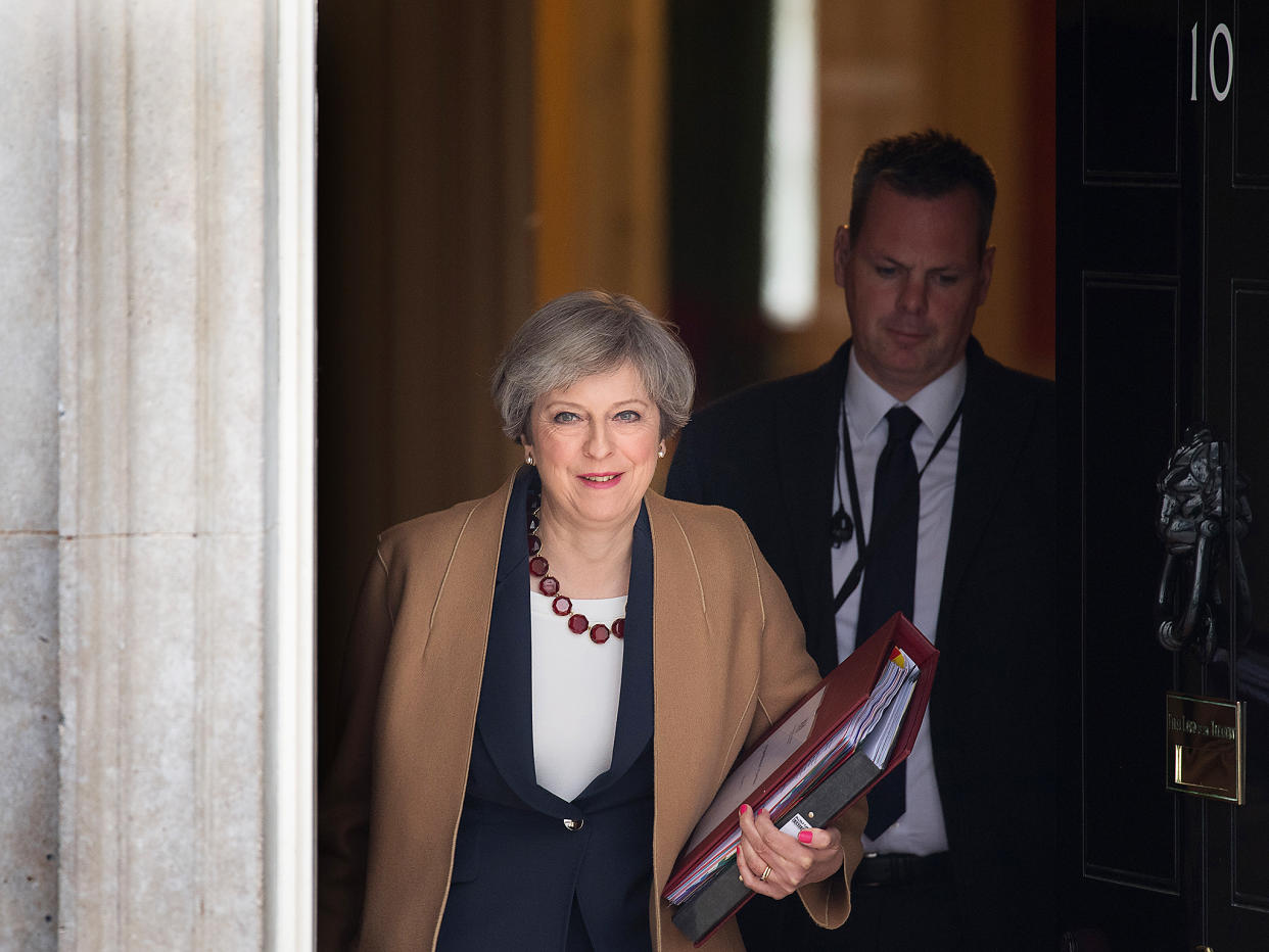 Theresa May appeared to signal the triple lock will be dropped: Getty Images