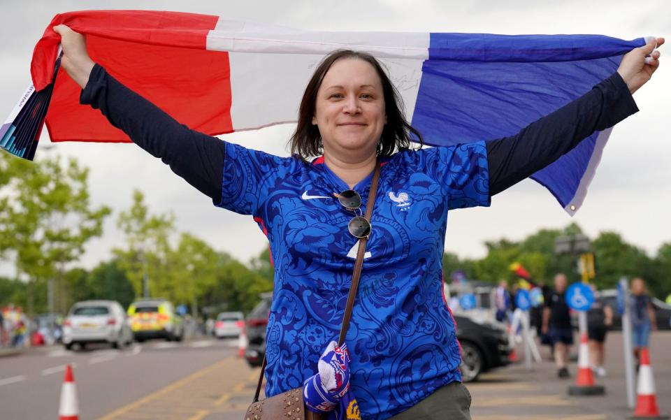 Fans of France outside the ground before the UEFA Women's Euro 2022 semi-final match - PA